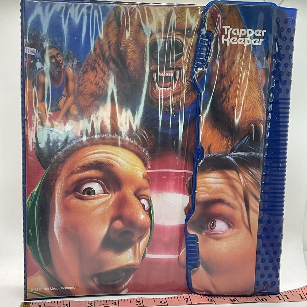 Vintage 1996 Mead Bear Wrestling Trapper Keeper